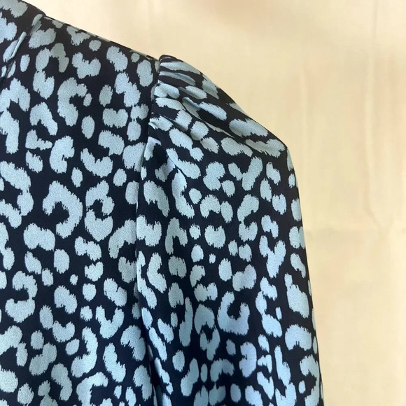 Mi Ami Blue Animal Print Fit & Flare Dress Size XS - Picture 7 of 13